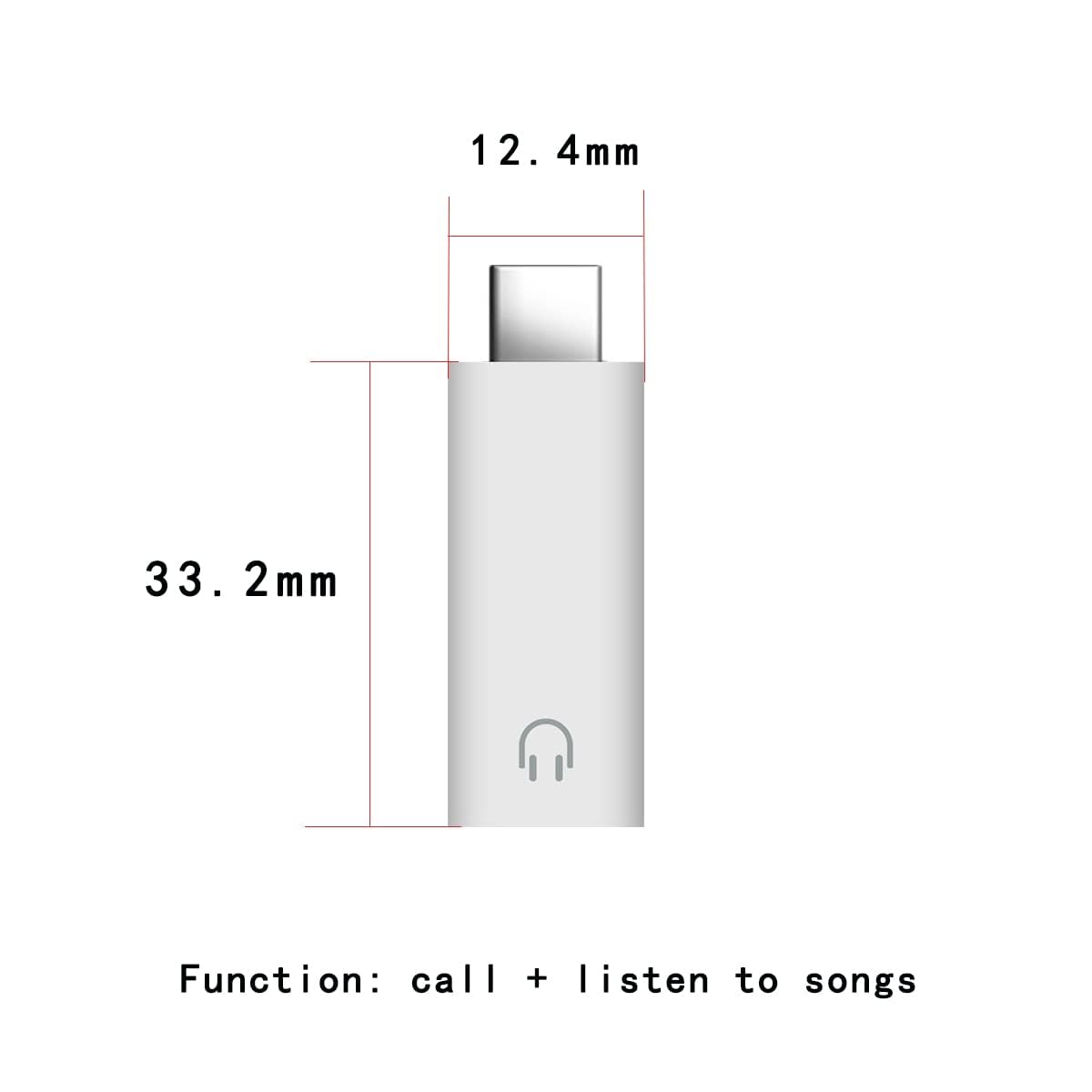 USB C to 3.5mm Audio Headphone Jack DAC Adapter - Compatible with iPhone 15 Pro Max/Plus, Galaxy S23/S22 Ultra, iPad Pro, Pixel - High Quality Digital to Analog Converter for Music, Gaming & Calls