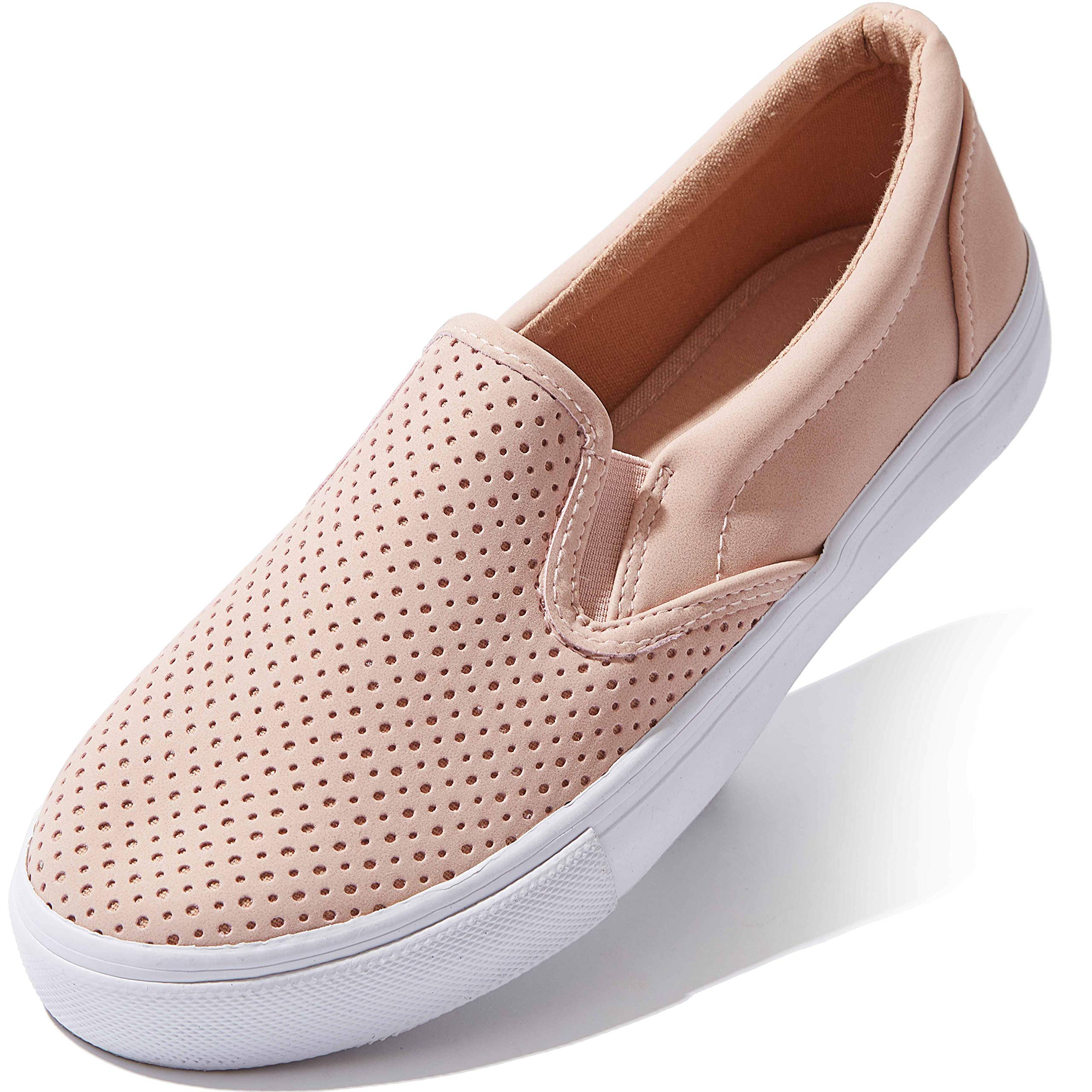 DailyShoes Platform Slip-on Sneakers for Women - Round Toe Low Cut Thick Sole Dress Shoes | Ballet Flats & Skate Walking Shoes | Perfect for Casual Wear, Office & Daily Comfort