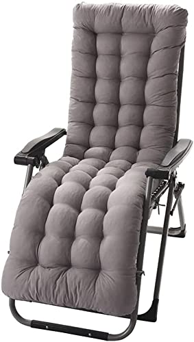 Premium Lounge Chair Cushion - Waterproof Indoor/Outdoor Patio Furniture Cushion with Secure Ties - Comfortable Recliner Chaise Cushion for Bench, Sofa & Chair (19x49 Inches) - Perfect for Backyard, Poolside & Sunroom Relaxation