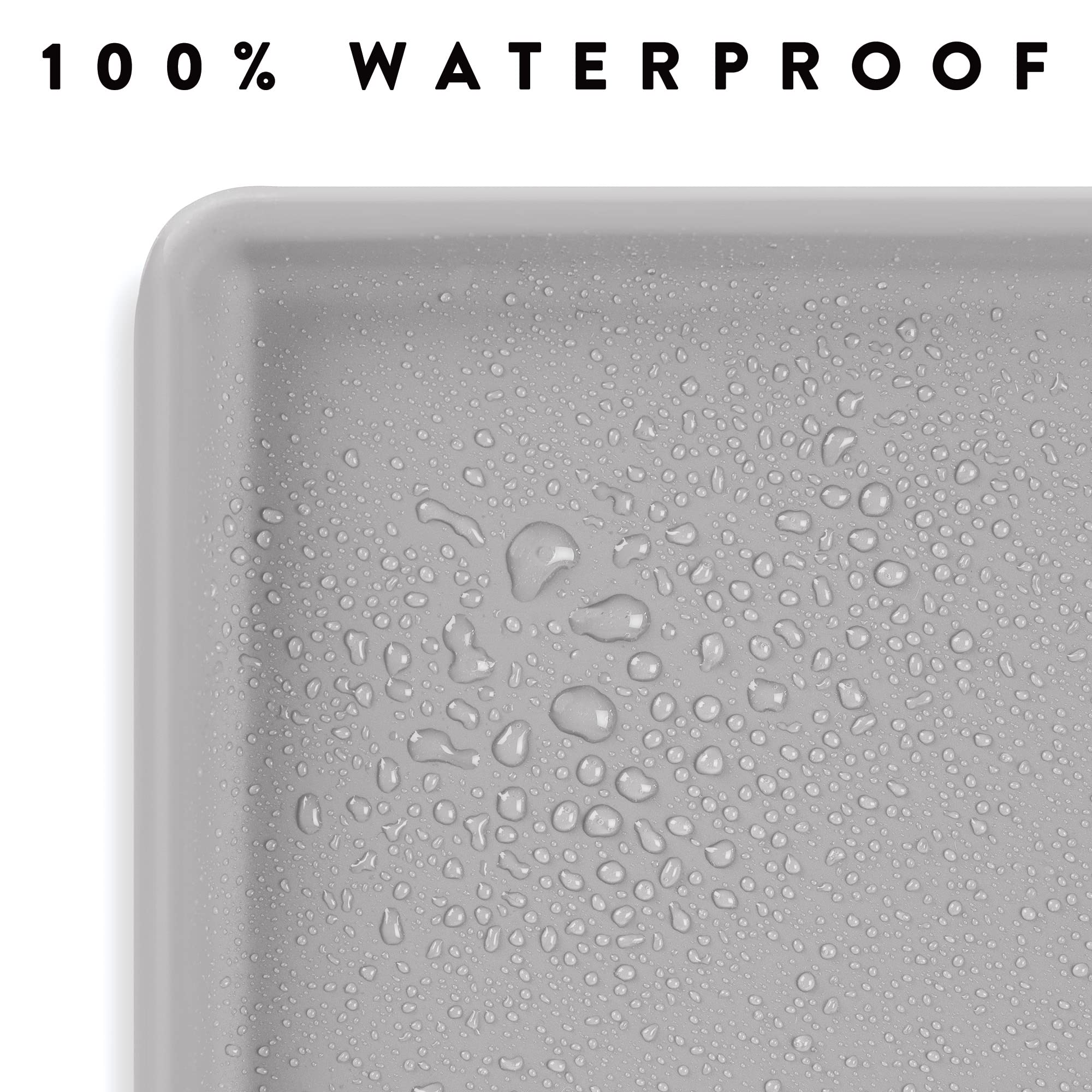 Premium CatGuru Silicone Cat Food Mat - Small & Large Waterproof Pet Feeding Mat for Food & Water Bowls | Non-Slip, Easy Clean Cat Dish Mat | Perfect for Wet Food, Dry Food & Water Fountains (Small, Silver) - Ideal for Kitchen Floors, Feeding Stations & Multi-Cat Households