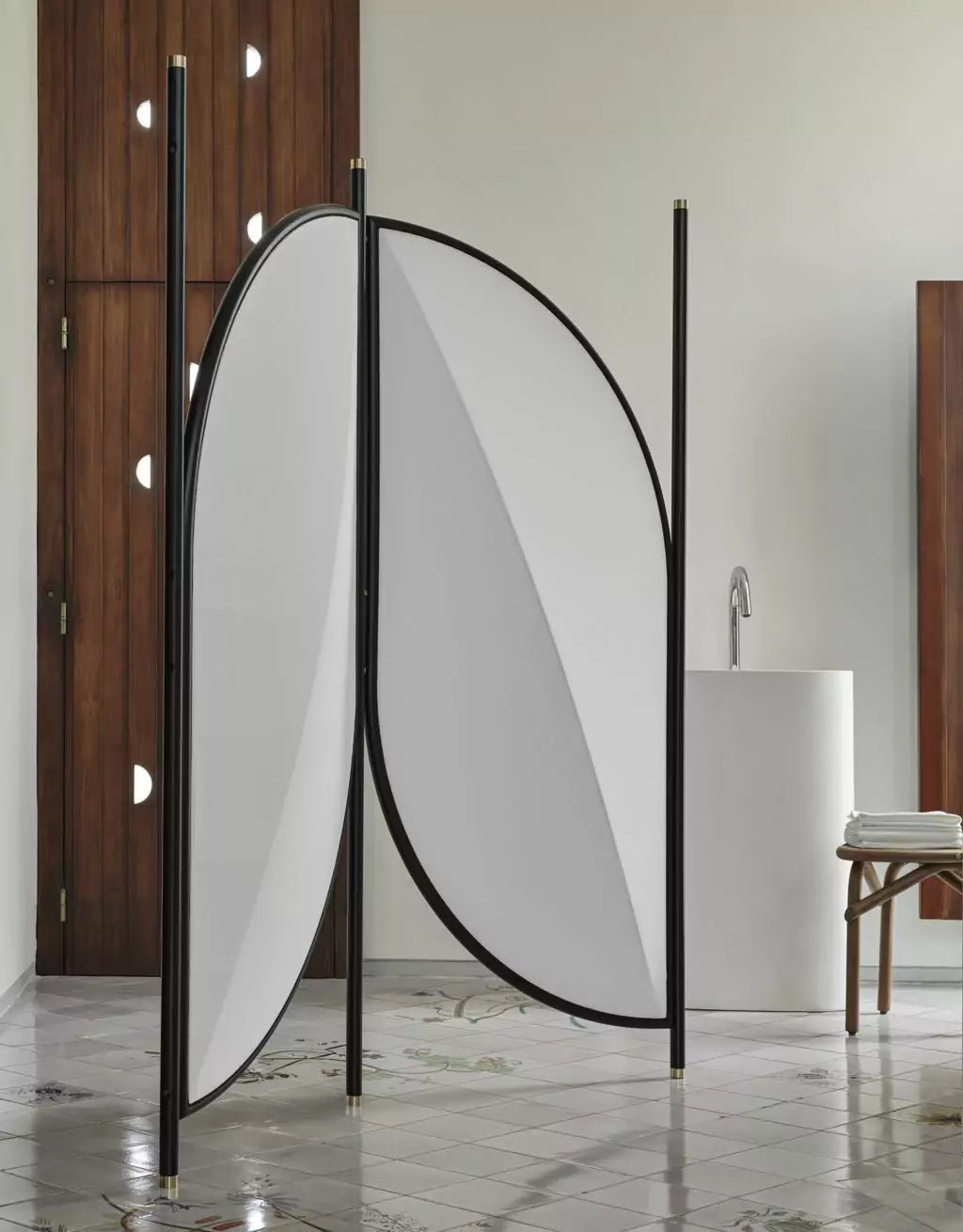 GTV Feng 2 Panel Room Divider - Decorative Folding Privacy Screen for Home & Office | Perfect for Living Rooms, Bedrooms, and Workspaces
