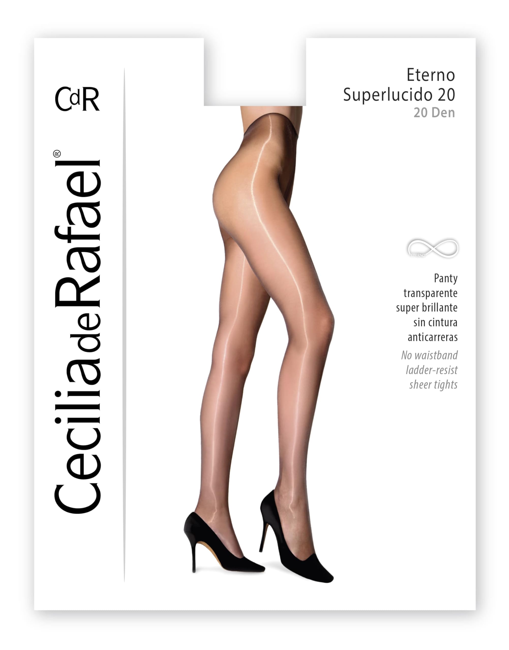 Cecilia de Rafael Women's Eternal Super Lucido Stockings - Sheer Pantyhose for Everyday Wear & Formal Occasions