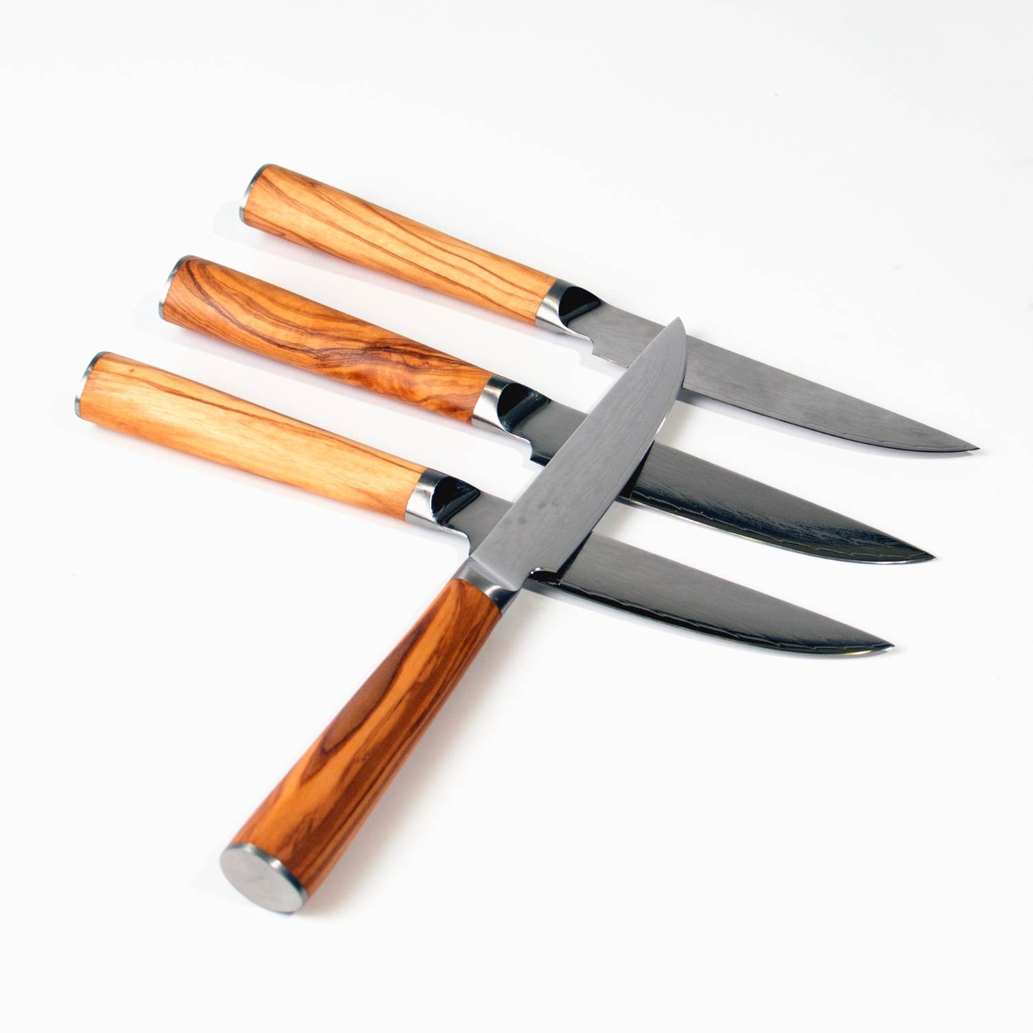 Premium Japanese Damascus Steel Steak Knives Set of 4 - Razor Sharp Chef Knives for Steak Lovers - Perfect for BBQ, Dinner Parties & Gourmet Cooking