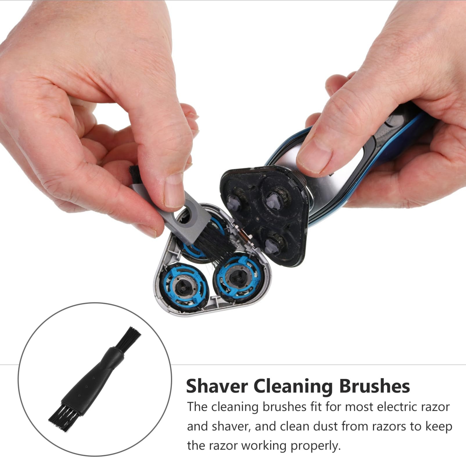 10pcs Electric Shaver Cleaning Brush Kit for Men - Durable Razor Brush Replacement for Electric Shavers | Easy to Use | Perfect for Home & Travel Grooming