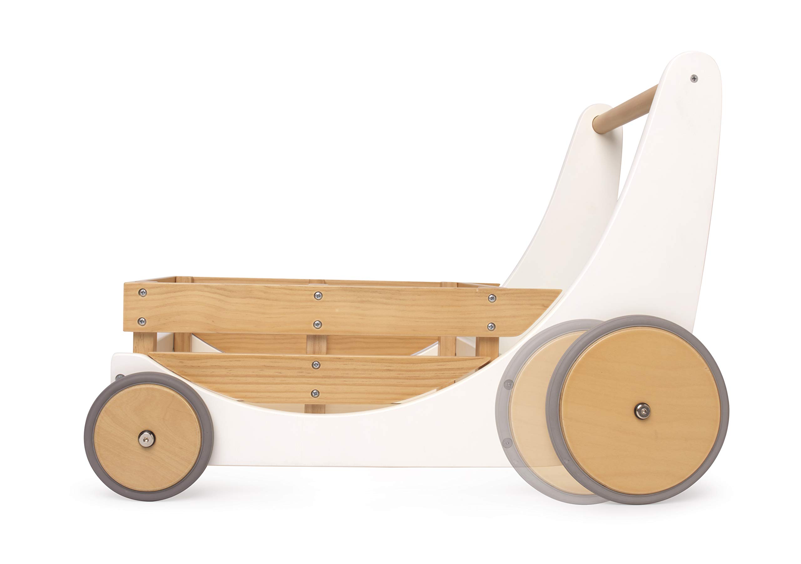 Kinderfeets 2-in-1 Toy Storage Box & Baby Walker with Bamboo Accent - Stylish Nursery Organization for Toddlers | Perfect for Playrooms, Daycares & Gift Giving