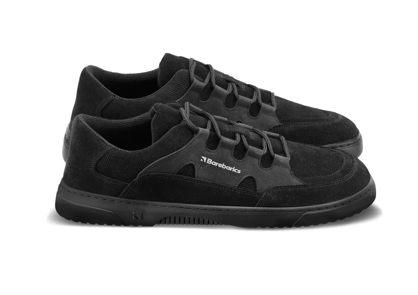 Barefoot Sneakers Barebarics Evo - Minimalist Zero Drop Shoes for Men & Women | All Black | Perfect for Running, Gym & Everyday Comfort
