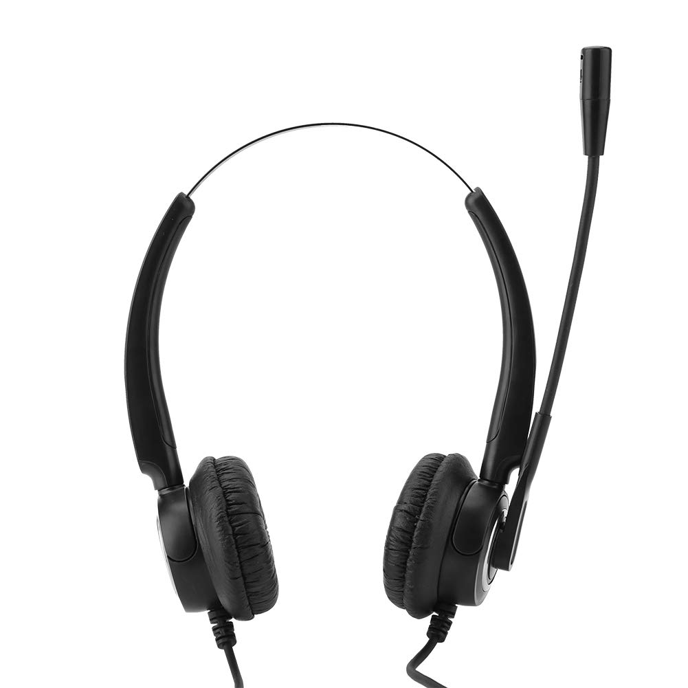 VBESTLIFE RJ9 Wired Headset with Noise Cancelling Microphone, Volume Control & Mute Button - Perfect for Call Centers, Customer Service, Office & Remote Work (Compatible with Most Phone Systems)