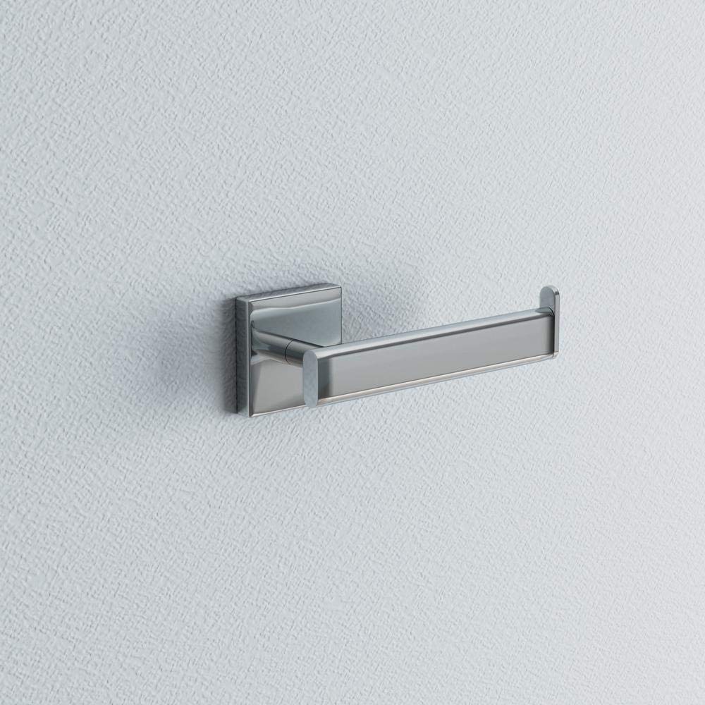 Gatco 4053 Elevate Euro Chrome Tissue Holder - Modern Bathroom Tissue Box Cover for Home & Hotel Decor