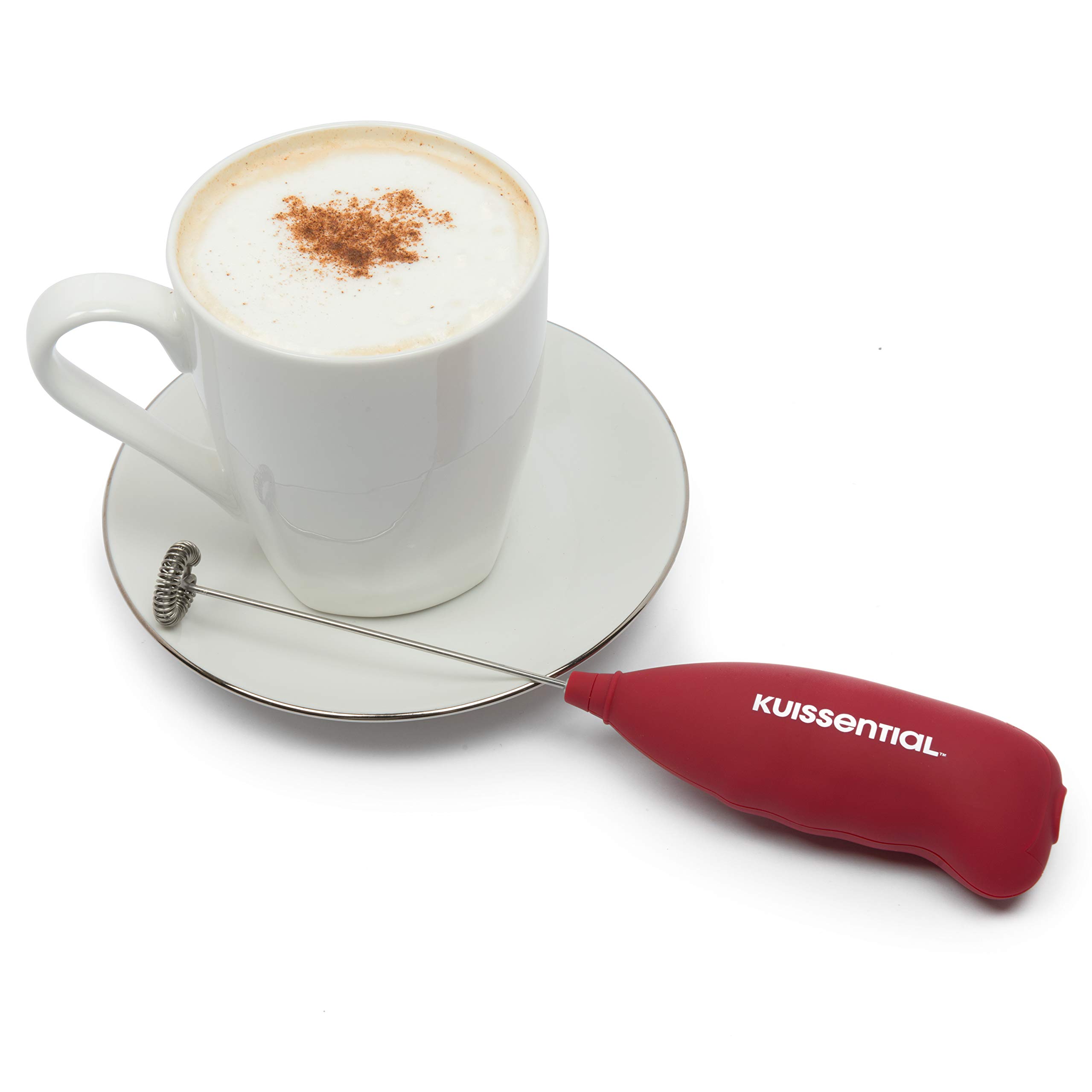 Electric Stainless Steel Milk Frother 2pk - Slickfroth 2.0 Handheld Battery Operated Foam Maker for Cappuccino, Latte, Hot Chocolate & Matcha - Perfect for Coffee Lovers & Home Baristas - Ideal for Morning Coffee, Afternoon Tea & Dessert Making
