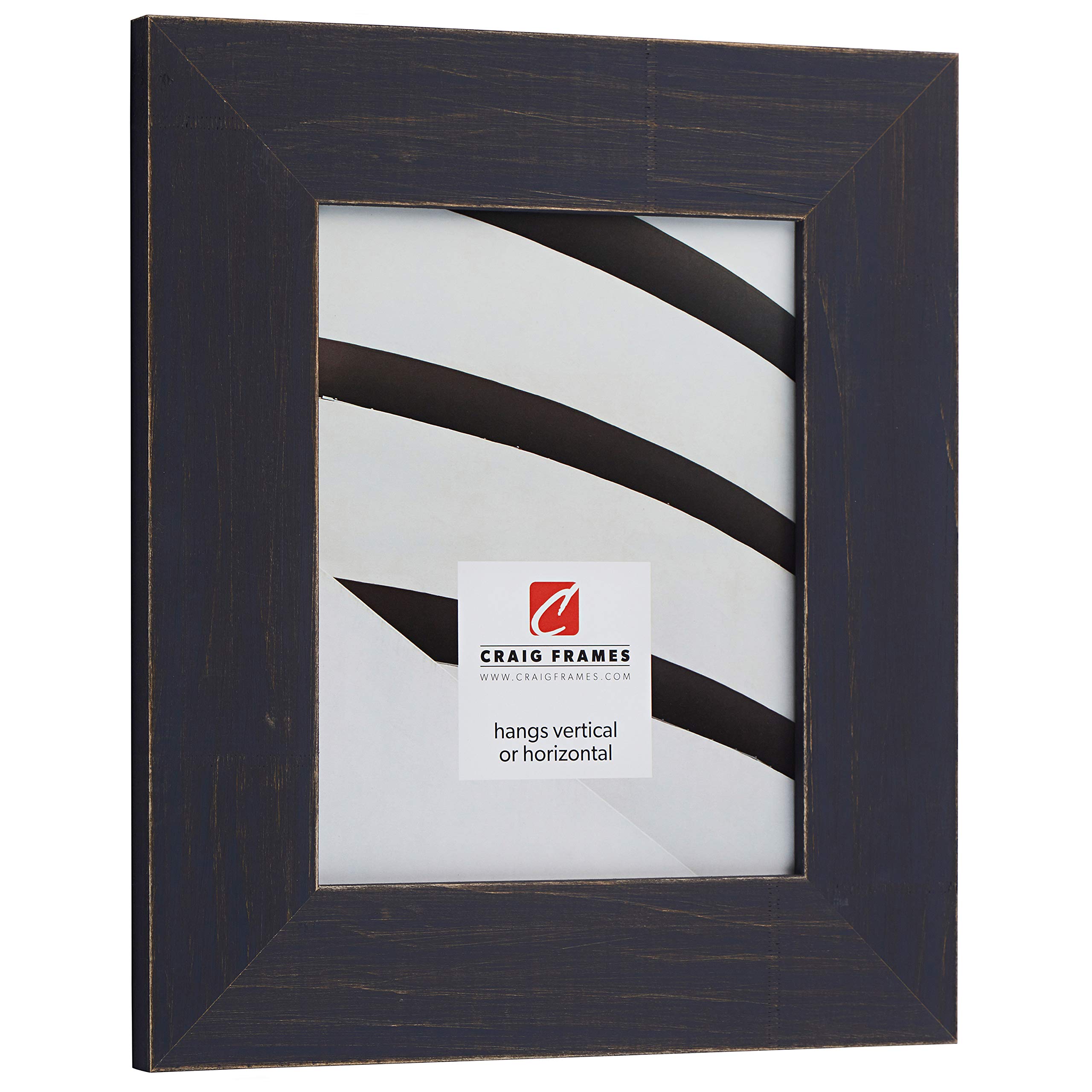Craig Frames Jasper Wide Picture Frame 12x12 Inch - Country Weathered Blue Wood Photo Frame for Wall Display, Home Decor, Living Room, Bedroom & Office
