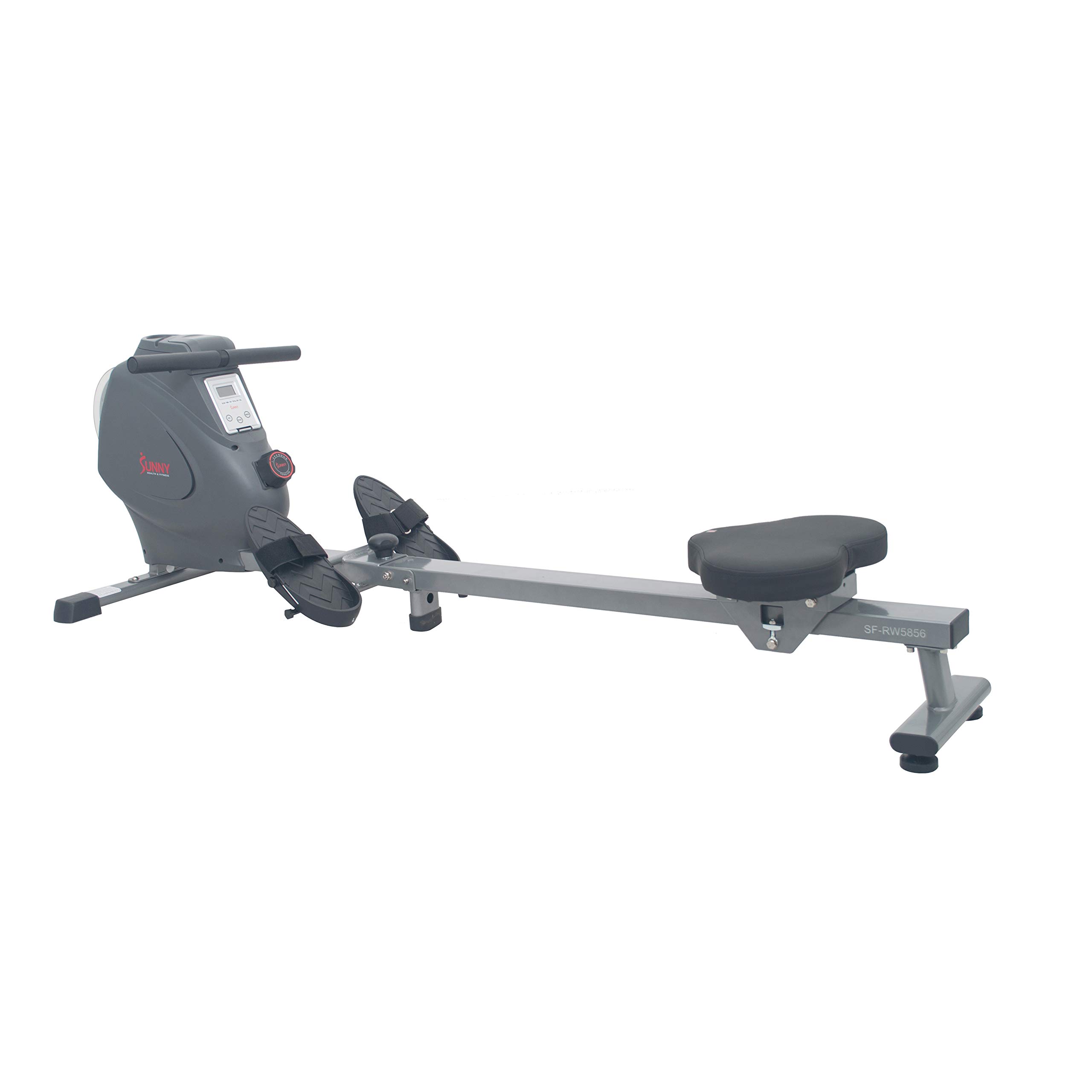 Sunny Health & Fitness Dynamic Air Rowing Machine with LCD Monitor - Full Body Workout Equipment for Home Gym, Cardio Training & Weight Loss | Perfect for Small Spaces & Apartment Fitness