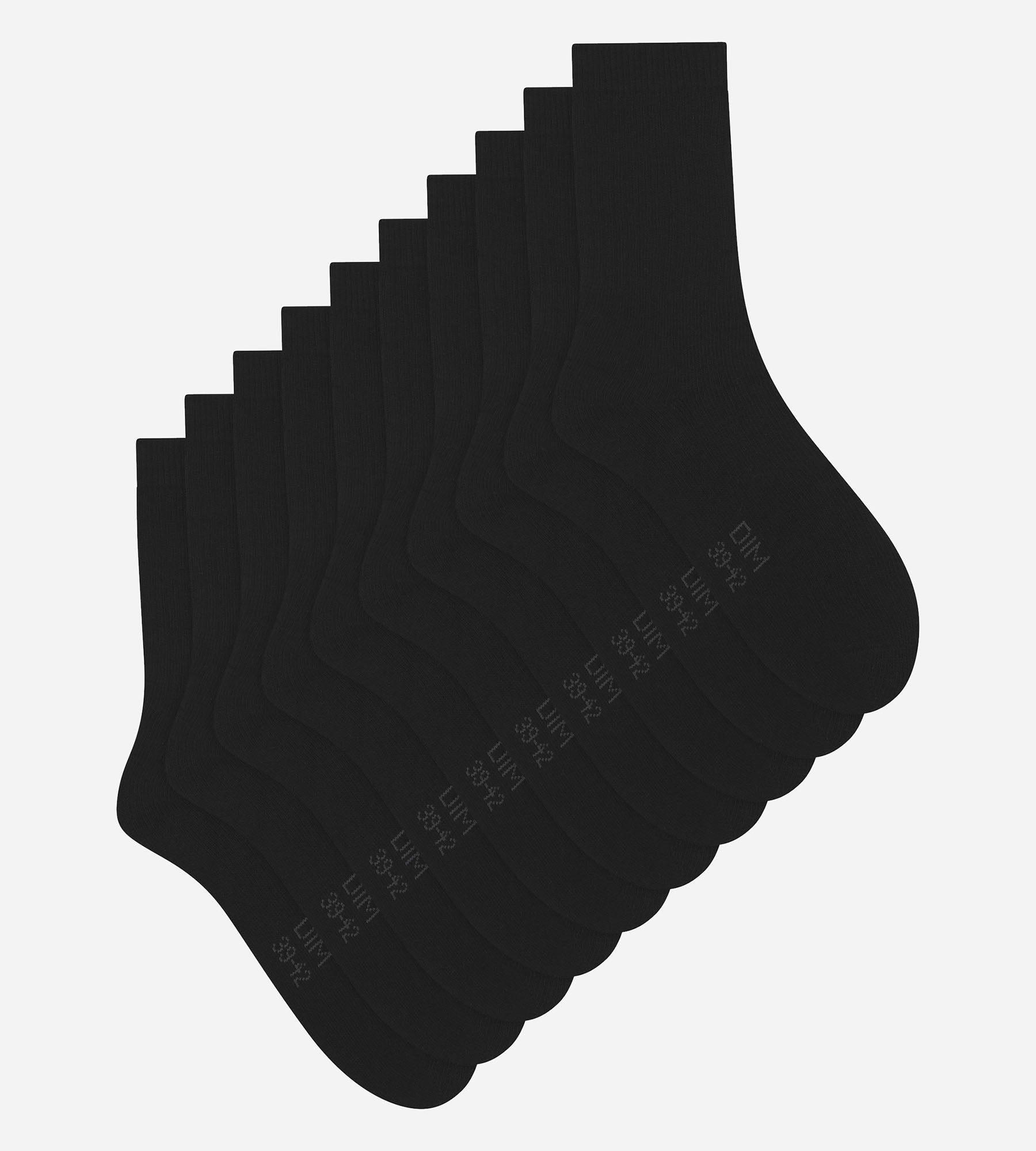 5 Pairs Men's Black EcoDim Sport Socks - Breathable & Comfortable for Running, Gym & Daily Wear