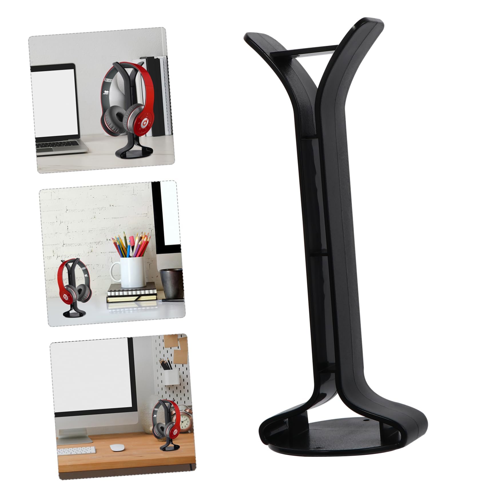 Uonlytech 3 Pack Headphone Display Stand - Premium Headset Holder for Desk, Shelf, or Store - Perfect for Organizing Wireless Earbuds, Gaming Headsets & Studio Headphones in Home, Office or Retail Display