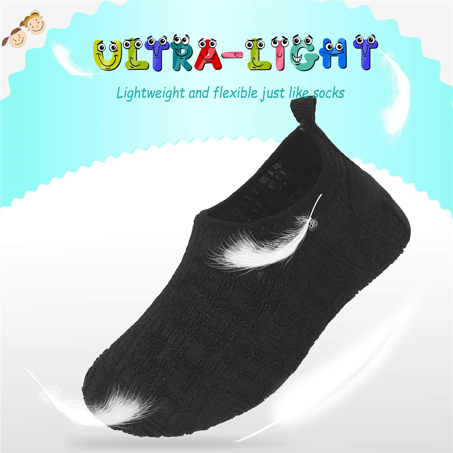Storeofbaby Quick Dry Baby Water Shoes for Boys & Girls - Barefoot Aqua Socks for Swim, Beach, Pool & Outdoor Adventures