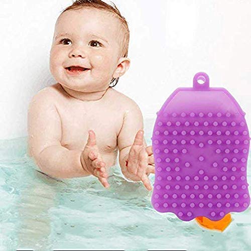 Premium Silicone Shower Brush & Body Scrubber - Exfoliating Bath Brush with Soft Bristles for Deep Cleansing, Back Scrubbing & Skin Care - Ideal for Spa, Home Bathroom & Gift Sets