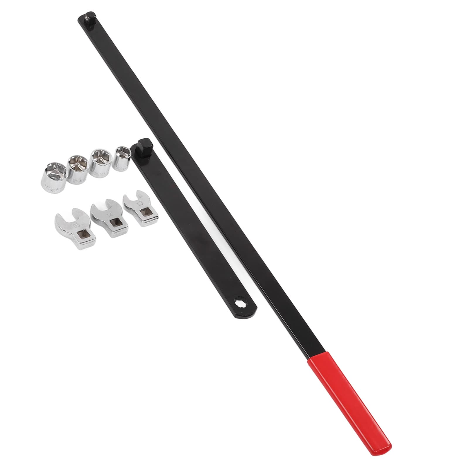 Qiilu Serpentine Belt Tool Set - 10Pcs Ratcheting Belt Tensioner Tool Kit with Drive Handle & Socket Wrench for Universal Auto Repair - Perfect for DIY Car Maintenance & Professional Mechanic Use