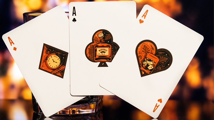 Premium Whiskey Themed Playing Cards - 52 Poker Deck for Bourbon & Scotch Lovers - Perfect for Game Nights, Gifts & Bar Decor