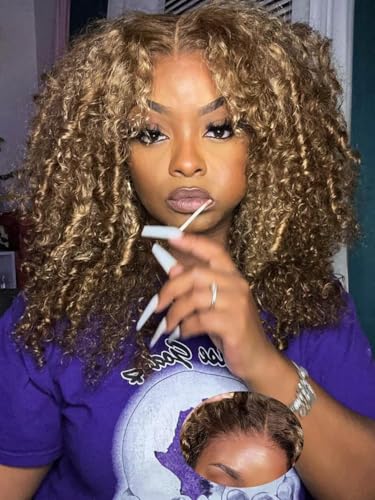 Hightlight Honey Blonde Jerry Curly