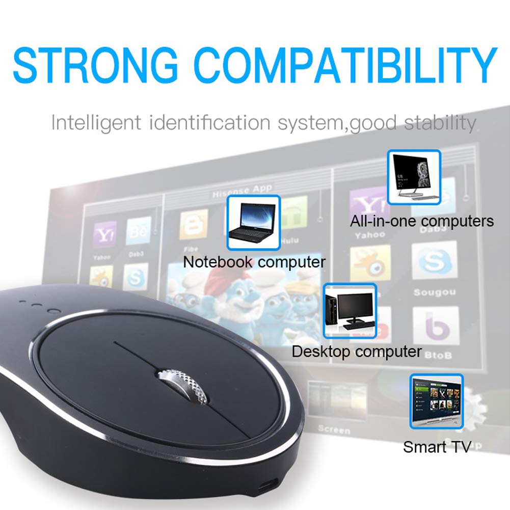 Wireless Rechargeable Silent Mouse 2.4G USB Optical Mouse for Laptop, PC, Desktop - Ergonomic Office Mouse with USB Receiver for Quiet Work, Gaming & Home Use