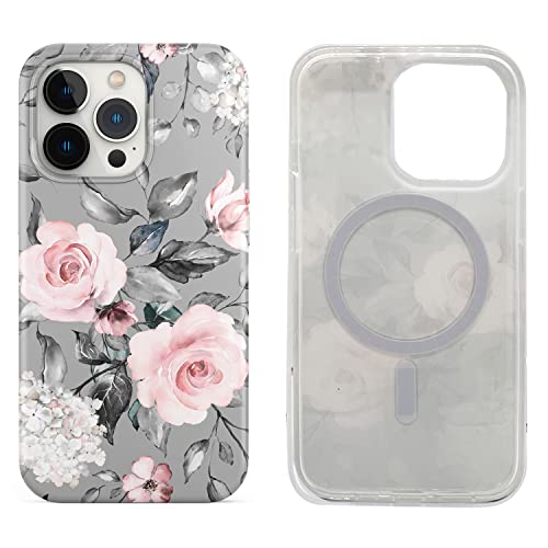 Gray Pink Floral