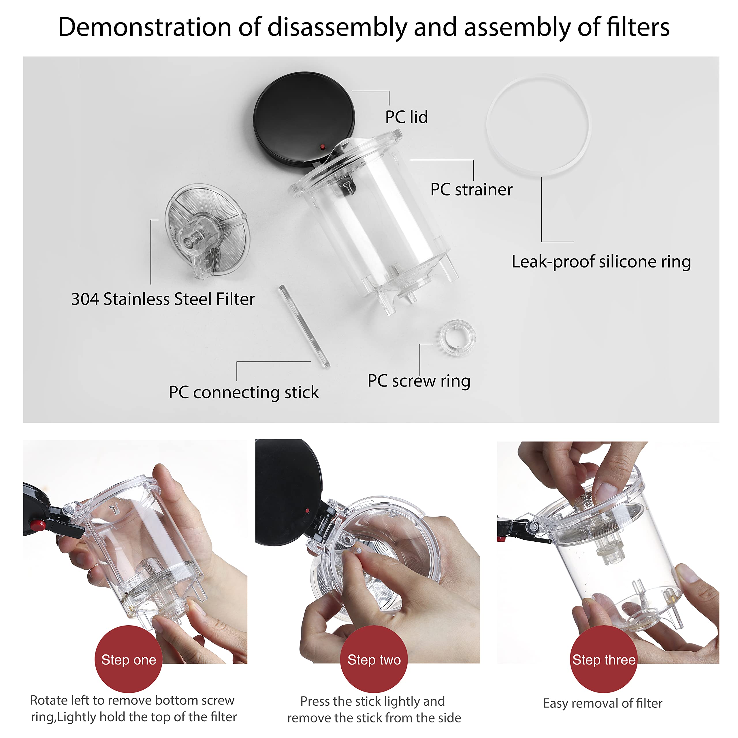 Premium Clear Glass Teapot with Removable Stainless Steel Infuser - 30.5oz Loose Leaf & Blooming Tea Maker - One-Touch Filter Button for Perfect Brewing - Ideal for Home, Office & Tea Ceremonies