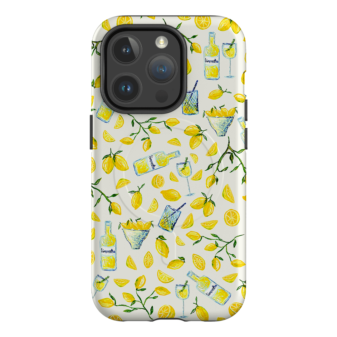 Limone Lemon Shockproof Phone Case for iPhone 15 Pro Max - Cute Citrus Fruit Design, Slim Protective Cover with Raised Edges - Perfect for Summer, Beach & Outdoor Activities