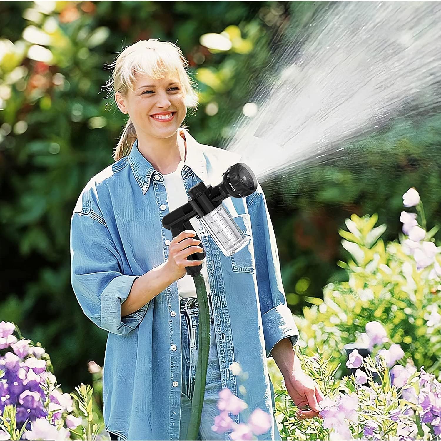 Car Wash Foam Gun with 100ML Bottle - High Pressure Water Sprayer for Auto Detailing, Gardening, Plant Watering & Floor Cleaning | Perfect for Car Washing, Garden Care & Home Cleaning