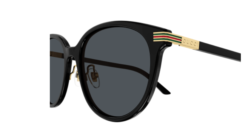 Gucci GG1452SK 001 Black/Grey Cat Eye Sunglasses for Women - Stylish UV Protection Shades for Outdoor, Beach & Driving