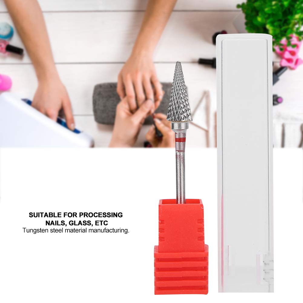 Professional Tungsten Steel Manicure Drill Bits Set for Electric Nail Drill - Durable Nail Art Grinding Heads for Home Salon & DIY Pedicure - Perfect for Acrylic, Gel, and Natural Nails (3-Piece Set)