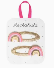 RKH Hippy Rainbow Clips - Colorful Hair Clips for Women & Girls | Perfect for Boho Style, Festival Fashion & Everyday Hair Accessories