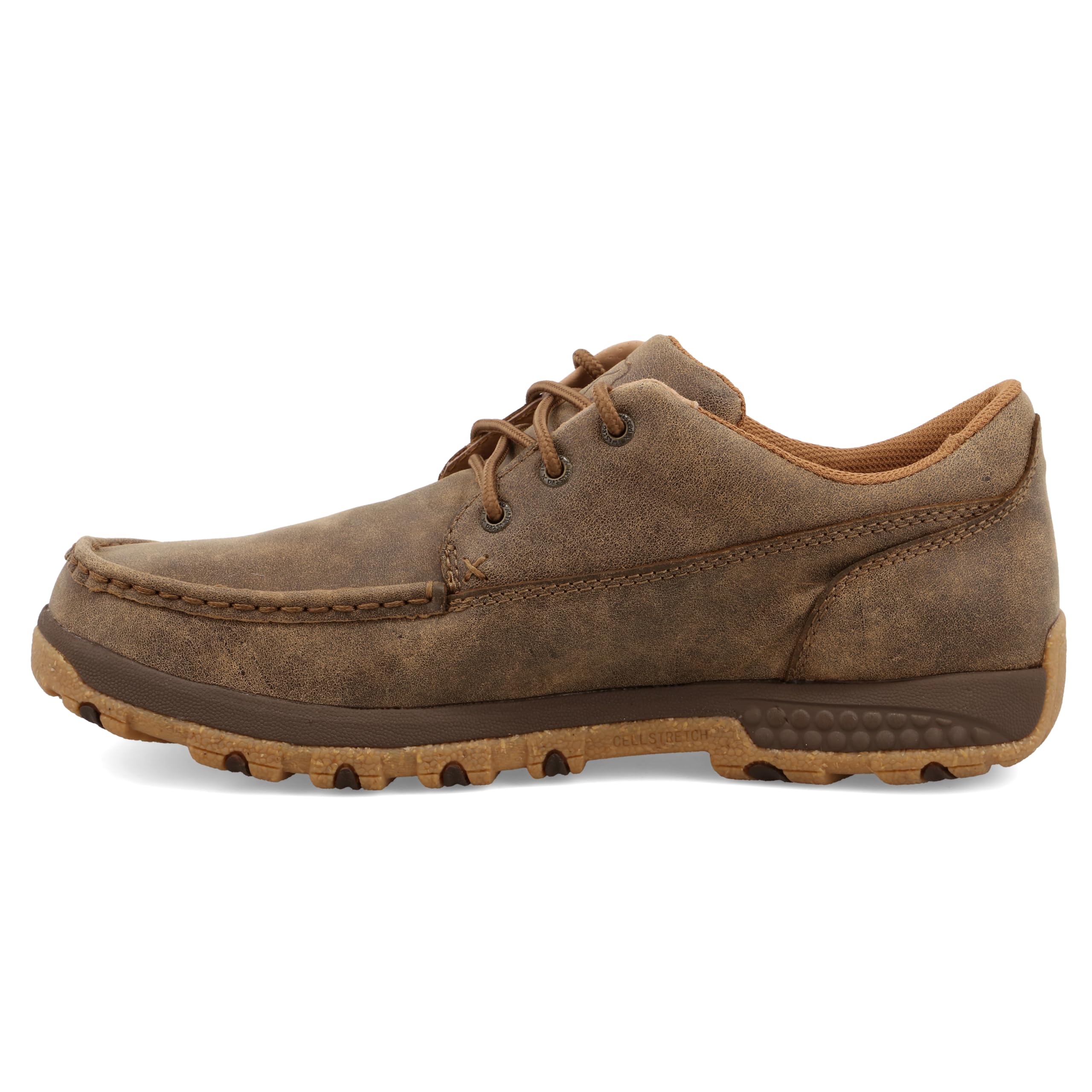 Twisted X Men's Comfortable Boat Shoe Driving Moc - Breathable Moc Toe with CellStretch Technology | Perfect for Casual Wear, Boating & Outdoor Activities