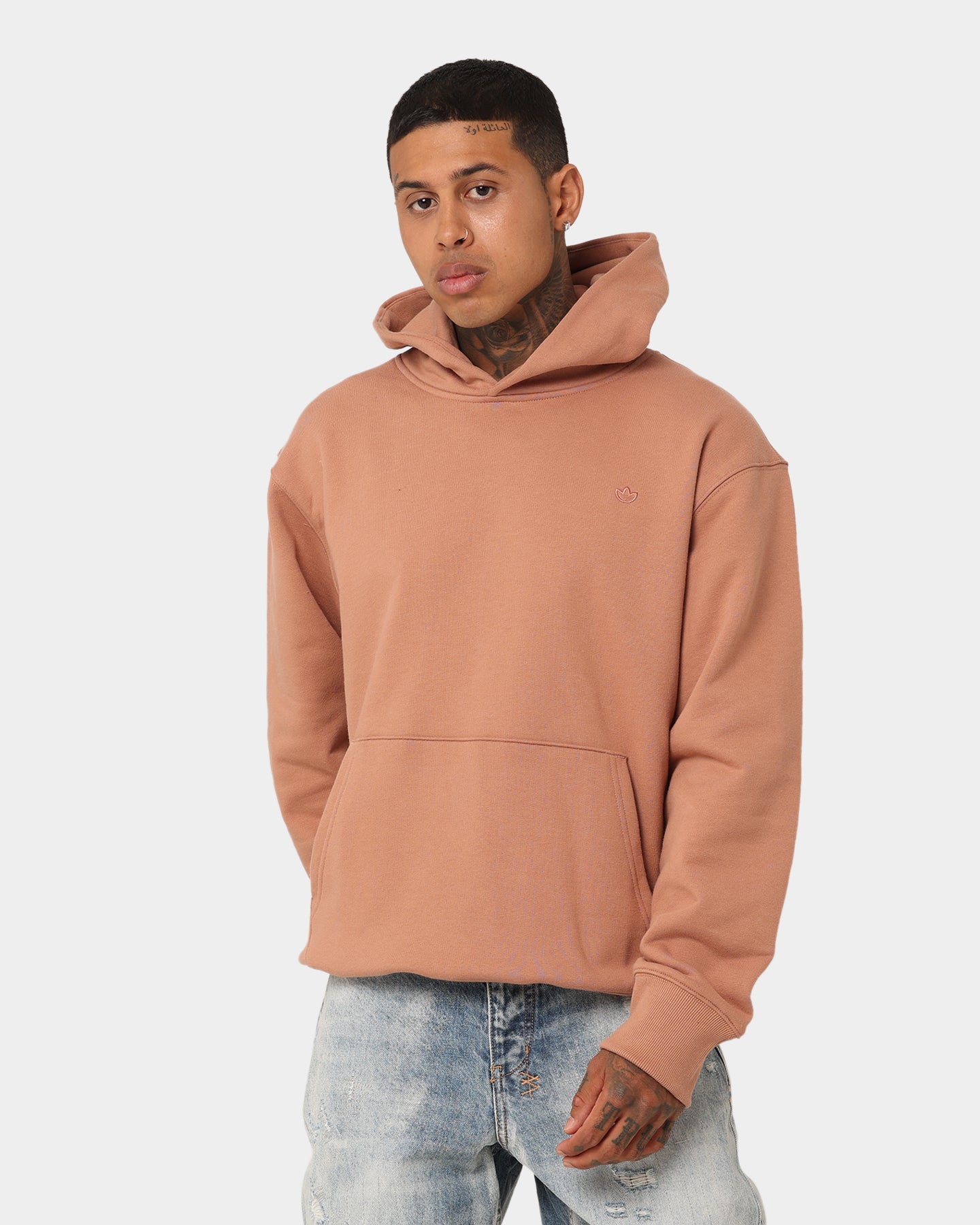Adidas Contempo French Terry Hoodie for Women - Clay Strata Pullover Sweatshirt | Casual Streetwear, Gym & Lounge Wear