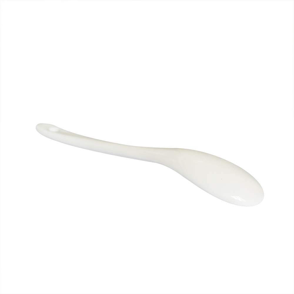 3-Piece Porcelain Egg Spoons Set - 5 Inch Ceramic Coffee, Dessert, Yogurt & Tea Spoons - Perfect for Breakfast, Afternoon Tea & Dessert Parties