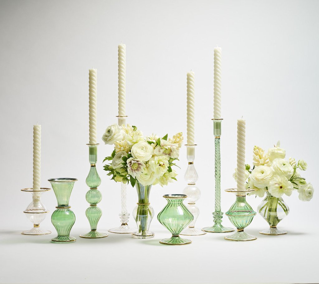 Elegant Green Braided Candle Holder - Handmade Boho Home Decor for Table Centerpieces, Wedding Decorations & Cozy Living Room Ambiance