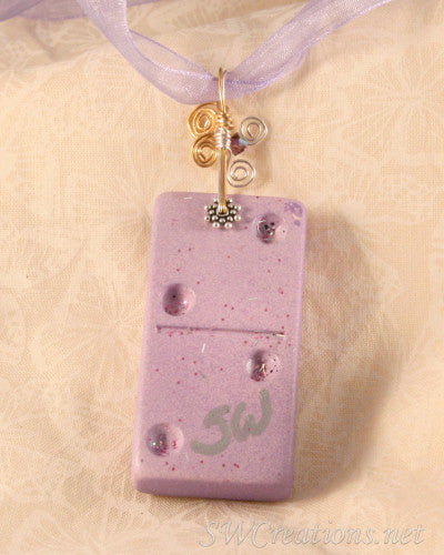Violetto Purple Pansy Butterfly Domino Pendant Necklace - Elegant Floral Jewelry for Women - Perfect for Weddings, Parties & Special Occasions
