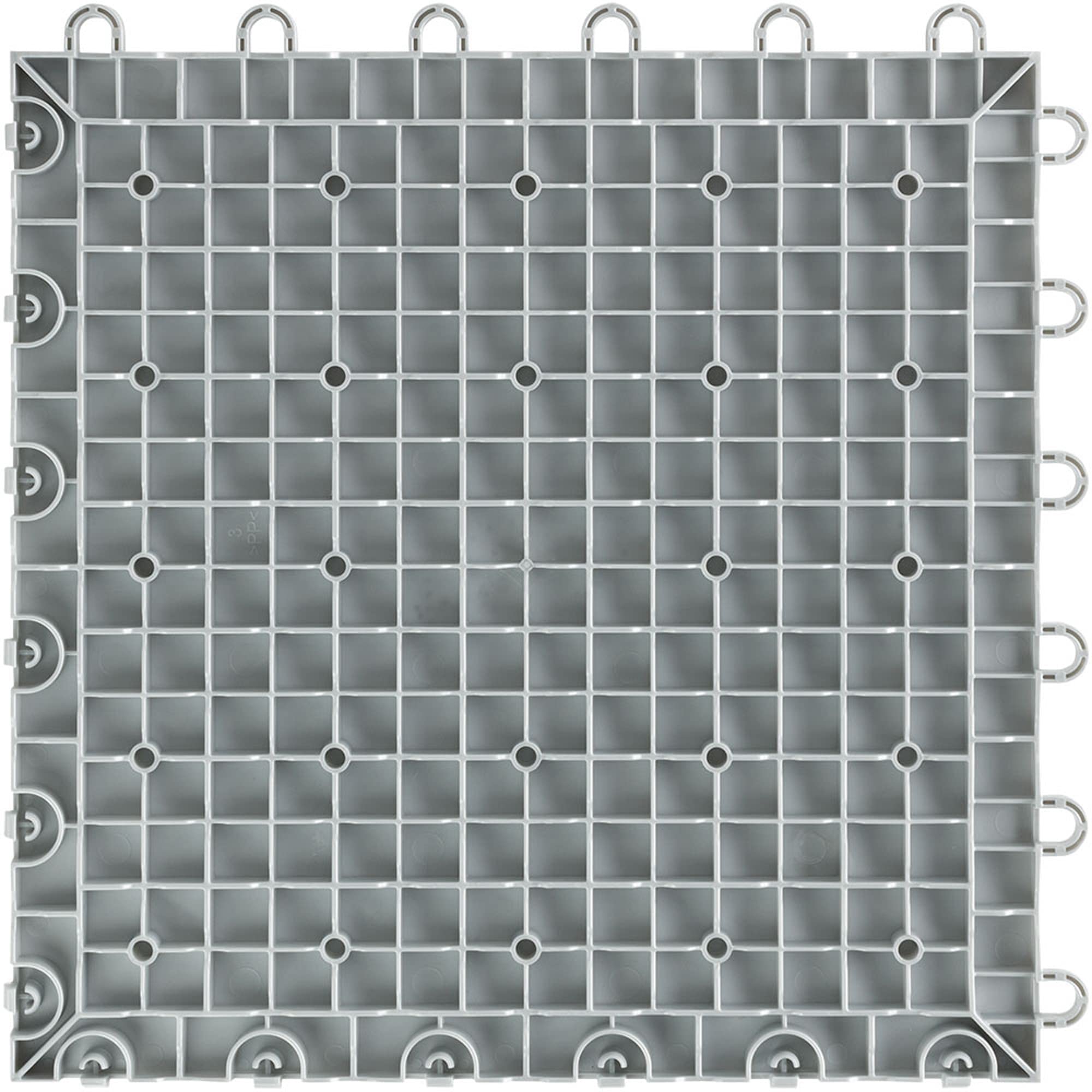 Speedway Garage Floor Tiles 50-Pack - Diamond Lock Interlocking Tiles for Garage, Workshop & Basement - Silver (789453S-50) | Durable & Easy Installation for Home & Commercial Use