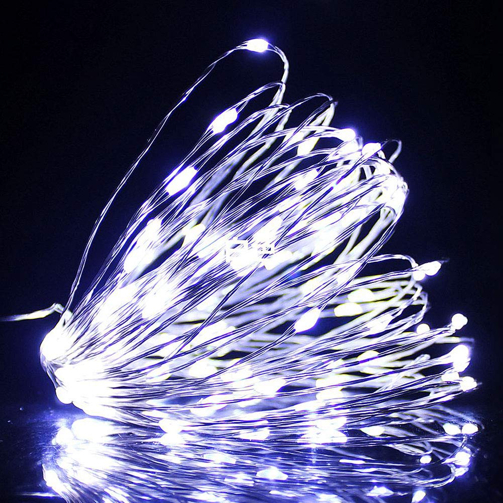 YESBAY 10M LED String Lights with Copper Wire - Waterproof Fairy Lights for Christmas, Wedding, Party, Home, Garden, Bedroom & Outdoor Decor - Warm White Starry Lights for DIY Projects & Holiday Ambiance