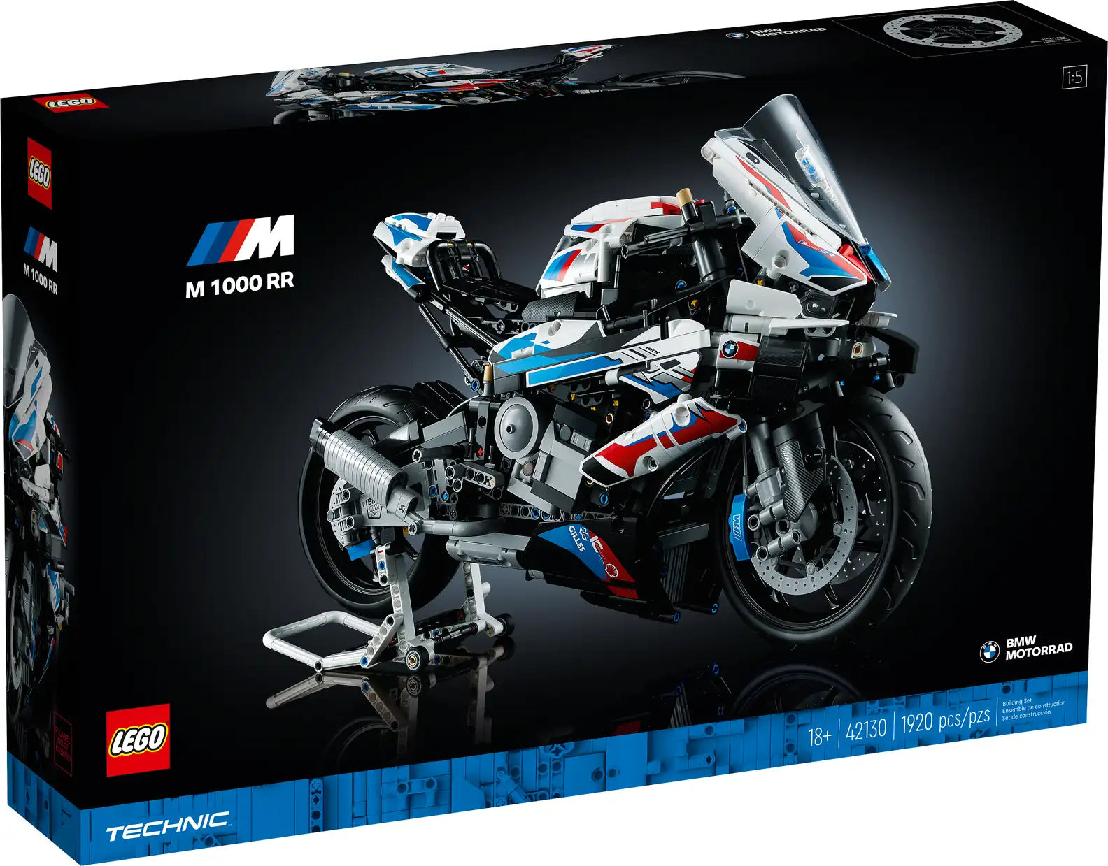 LEGO® Technic BMW M1000RR Motorcycle Building Kit - 1:5 Scale Model with Working Gearbox & Suspension - Perfect for Adults & Teens - Great for Display, Collecting & STEM Learning