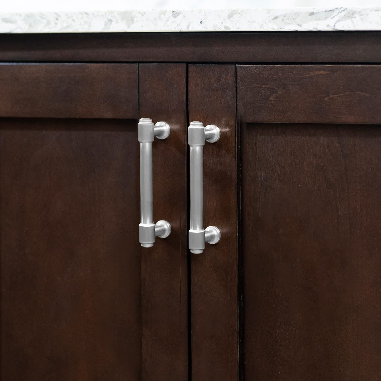 Hickory Hardware 10 Pack Solid Core Kitchen Cabinet Pulls - Matte Black Piper Collection | 3 Inch Hole Center | Luxury Cabinet Handles for Doors & Dresser Drawers | Perfect for Modern Kitchens, Bathrooms & Furniture Upgrades