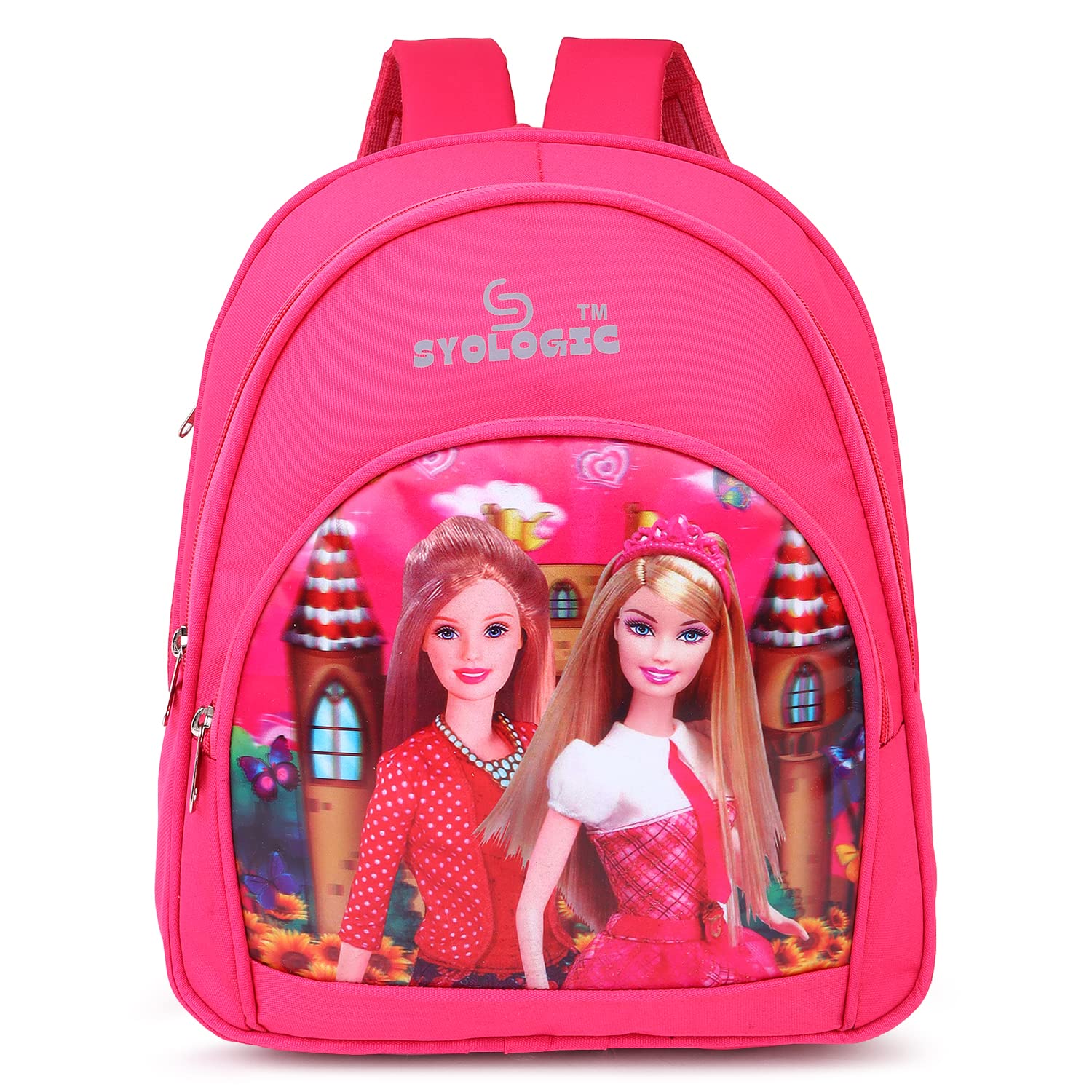 SYOLOGIC 25L Printed Kids School Backpack - Lightweight & Durable Pink Bookbag for Boys & Girls - Perfect for Elementary, Middle School & Travel