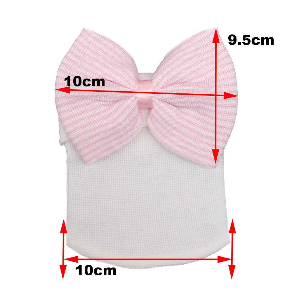 Upsmile Baby Turban Head Wrap for Newborn Girls - Soft Cotton Beanie Hat with Bow for Infants 0-24 Months | Perfect for Photography, Baptism, Birthday Parties & Everyday Wear