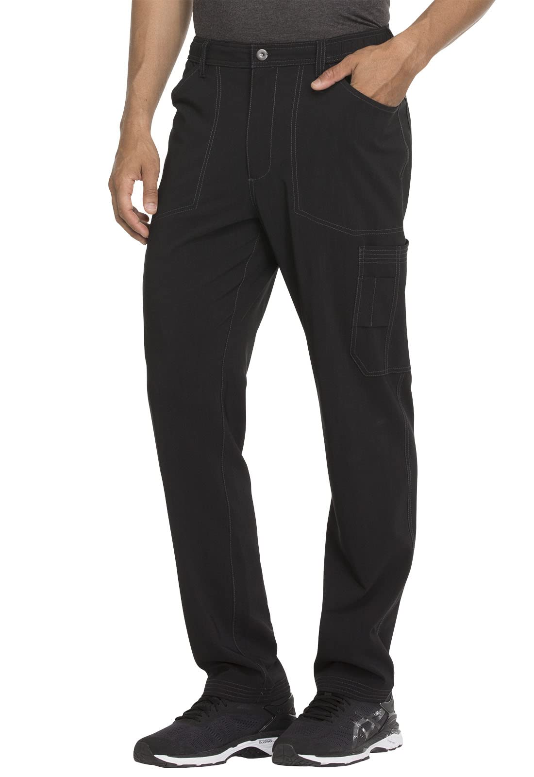 Dickies DK205 Men's Straight Leg Scrubs Pants with Zip Fly & Cargo Pockets - Comfortable Medical Uniform for Doctors, Nurses & Healthcare Professionals - Perfect for Hospital Shifts & Clinical Work