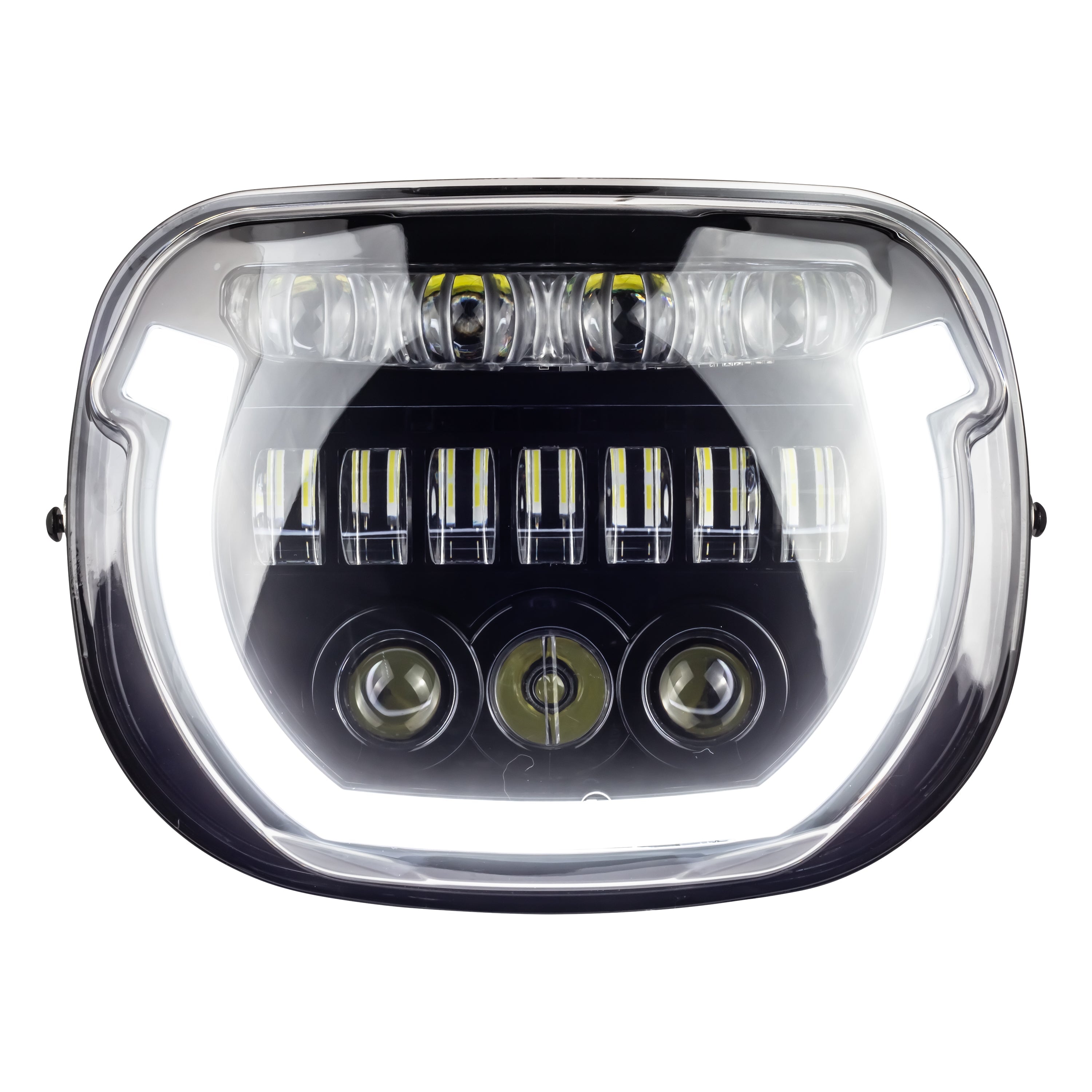 2023-2025 Harley Davidson Street Glide LED Headlight Kit with Halo Ring - High Brightness Motorcycle Headlamp for Night Riding & Improved Visibility