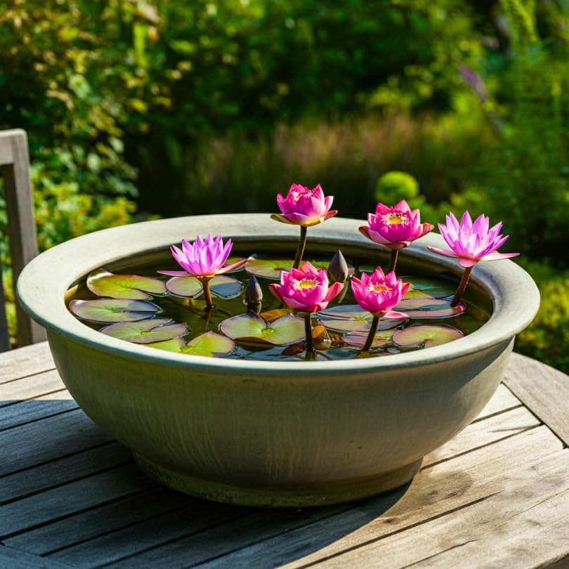 Live Water Lily Plants - Bonsai Bowl Lily Pad (3 Healthy Rootstocks) for Ponds, Aquariums & Water Gardens | Not Seeds | Aquatic Plant Decor