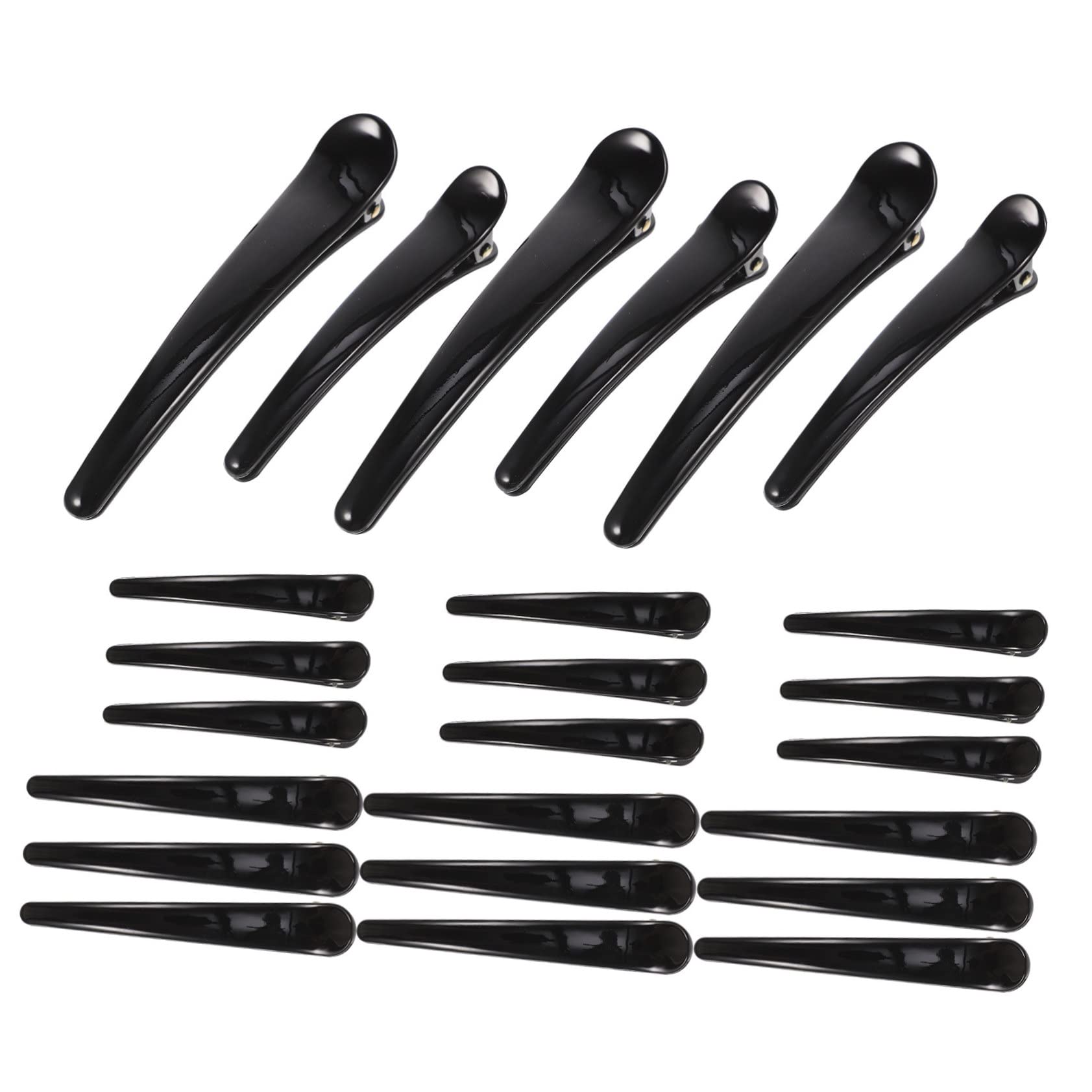 BELLIFFY 24 Pcs Duckbill Hair Rollers Set - Black Sponge Hair Curlers with Clips for Volume & Curls | Perfect for Salon Styling, Home Hair Care & DIY Hairstyles