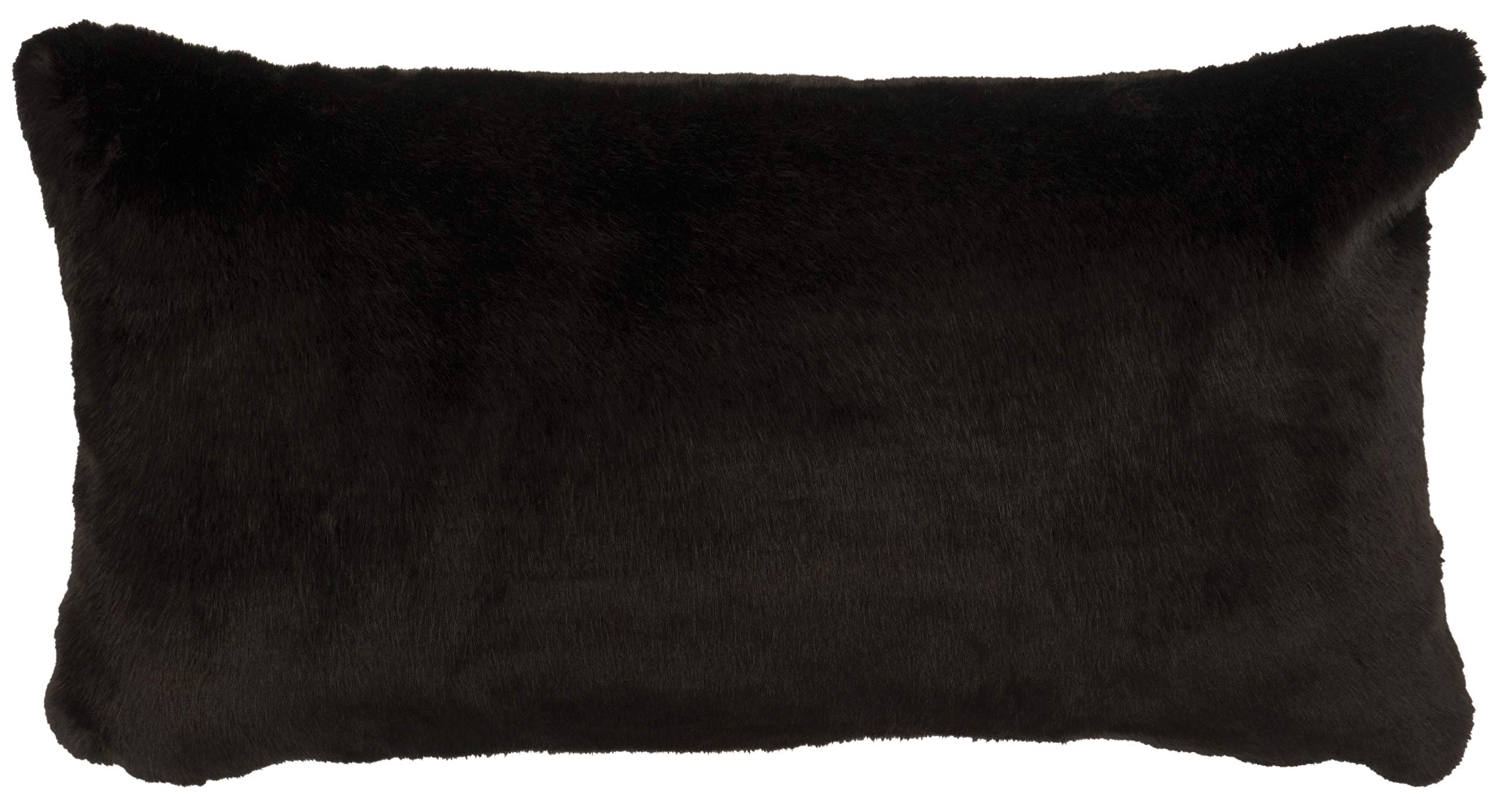 Luxury Black Sable Faux Fur Pillow - Soft Decorative Throw Pillow for Couch, Bed & Home Decor - Cozy & Elegant Living Room & Bedroom Accent