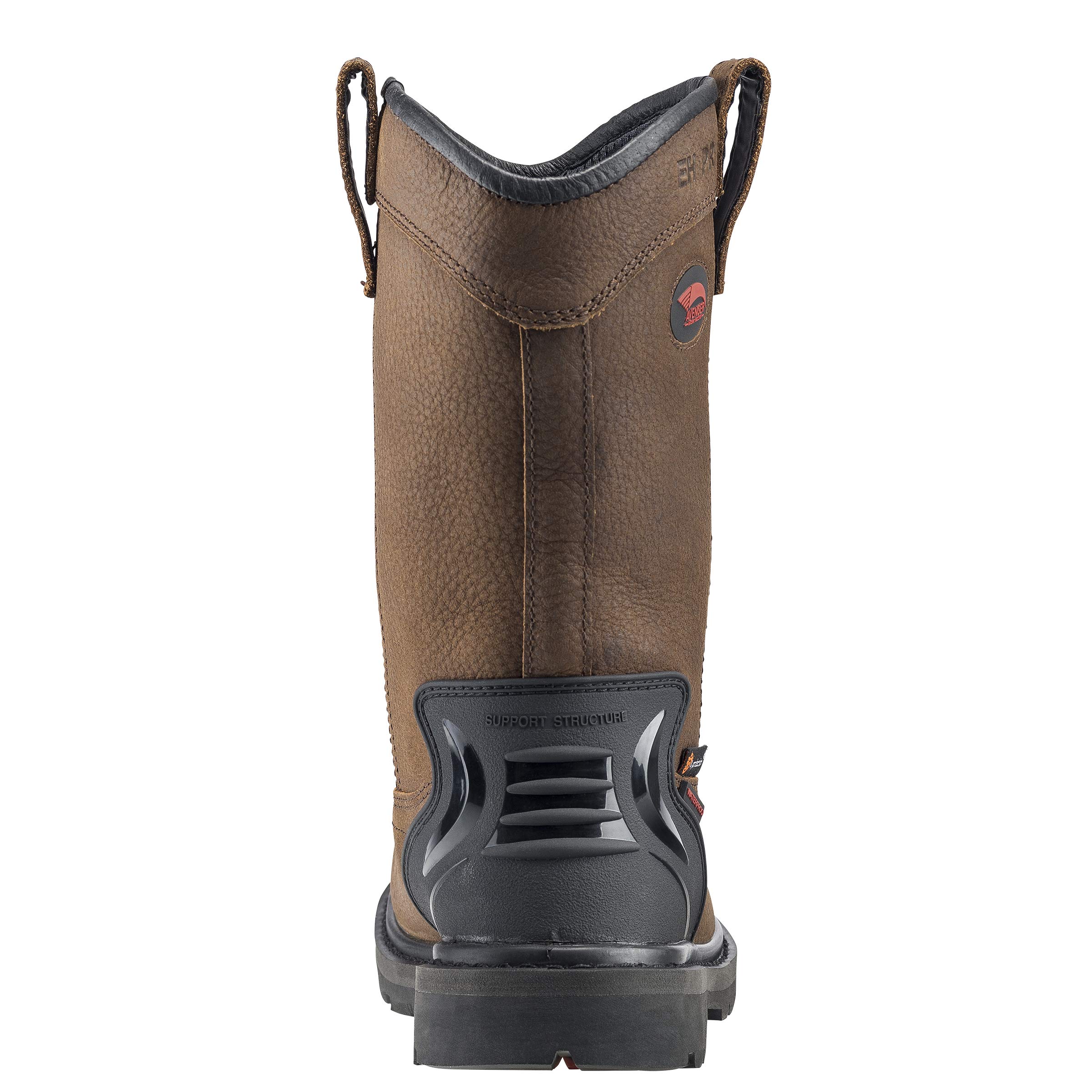 Avenger A7676 Men's EH PR Waterproof Wellington Work Boots - Steel Toe, Slip Resistant, Electrical Hazard Protection - Ideal for Construction, Oil Rig & Heavy Duty Work (Size 9.5 6E)