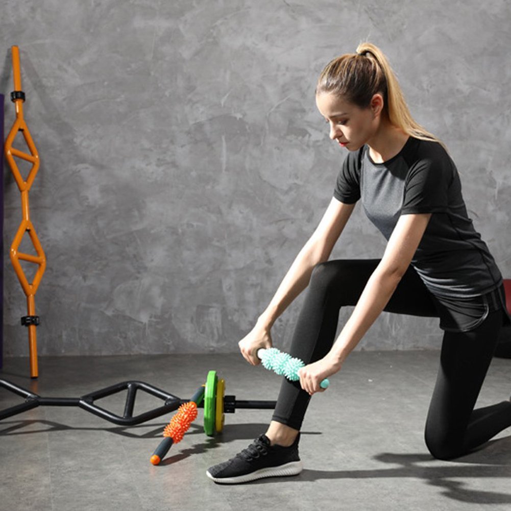 **Fascia and Cellulite Massage Roller - Myofascial Release Tool for Muscle Pain Relief, Soreness & Tightness | Leg & Back Recovery | Includes Resistance Bands for Home & Gym Workouts**