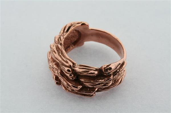 Handmade Paperbark & Copper Ring – Unique Nature-Inspired Jewelry for Women – Perfect for Weddings, Boho Fashion & Everyday Wear
