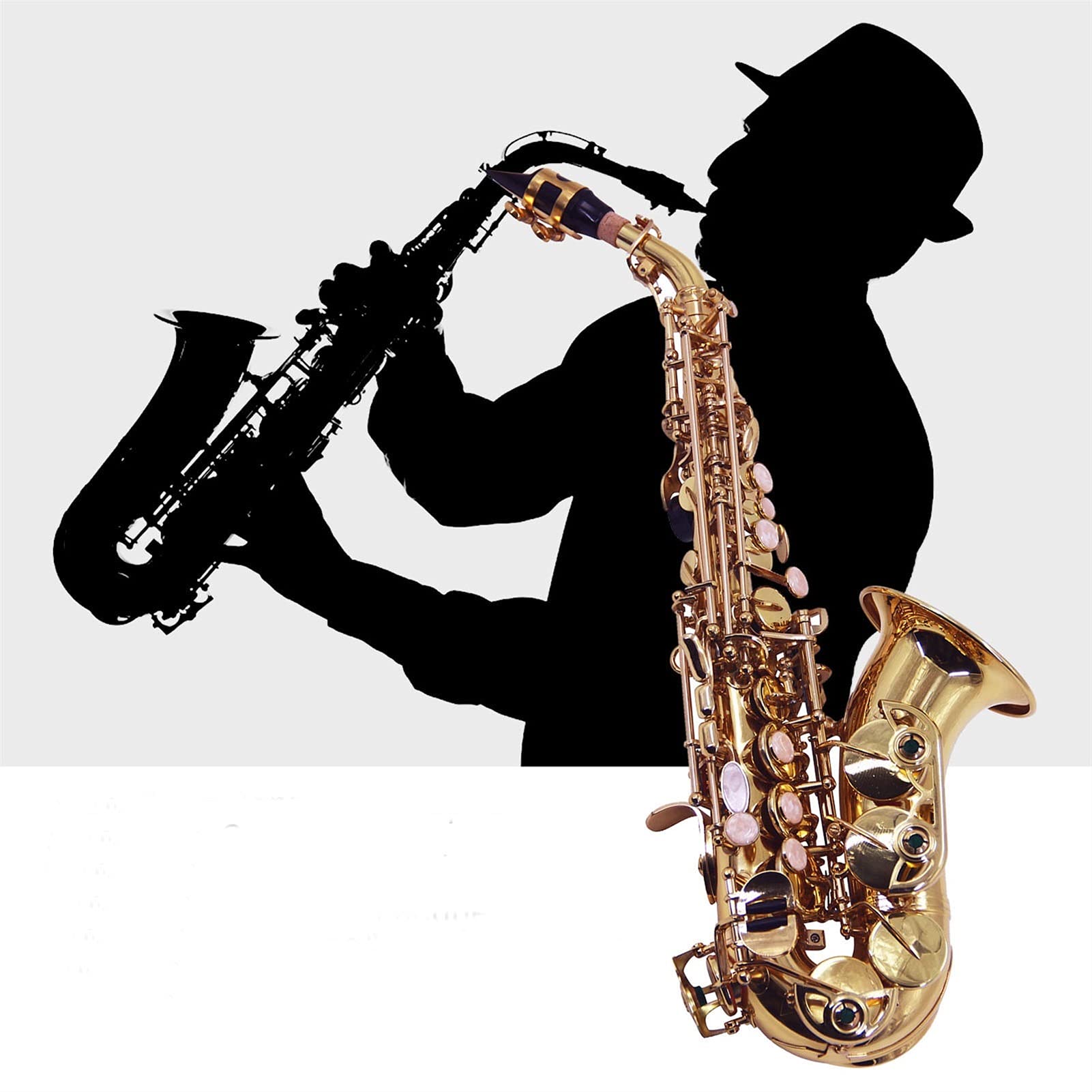 Professional Bb Soprano Saxophone - Brass Lacquered Gold Woodwind Instrument with Case, Reeds, Cleaning Kit & Accessories | Perfect for Beginners, Students & Jazz Performers | Great for School Bands, Live Performances & Music Practice